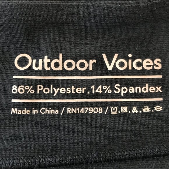 Outdoor Voices Legging Women S Blue Black Colorblock Mid Rise Hip Pocket Yoga - Picture 3 of 11